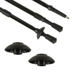 Nordic walking palice skladacie- 2 kusy čierne