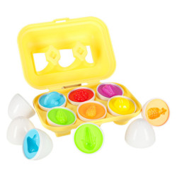 vzdelávacie puzzle triedič zápas tvary vajcia montessori ovocie zelenina 6ks