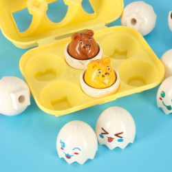 Vzdelávacie puzzle zodpovedajúce tvarom vajíčok montessori zvieratá 6 ks