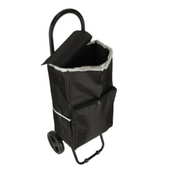 Nákupná taška na kolieskach s rámom 95 cm čierna