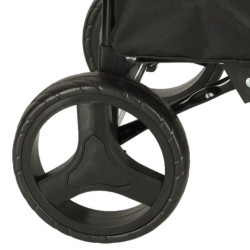 Nákupná taška na kolieskach s rámom 95 cm čierna