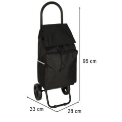 Nákupná taška na kolieskach s rámom 95 cm čierna