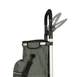 Nákupná taška na kolieskach s rámom 100 cm sivá