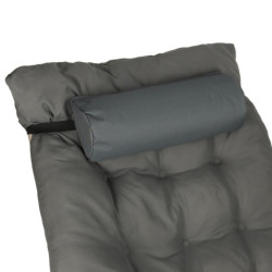 Záhradné lehátko LUARO turistické skladacie kreslo s vankúšom sivé