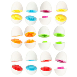 Vzdelávacie puzzle triedič zápas tvary vajcia 10 ks sliepka