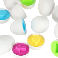 Vzdelávacie puzzle triedič zápas tvary vajcia 10 ks sliepka