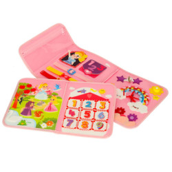 Senzorické zmyslové montessori manipulačné dosky na batoh ružové