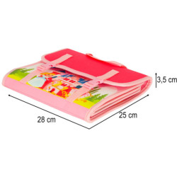 Senzorické zmyslové montessori manipulačné dosky na batoh ružové