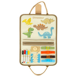 Senzorické zmyslové montessori manipulačné dosky dinosaurus prípad