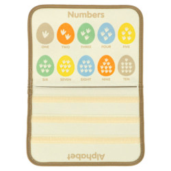 Senzorické zmyslové montessori manipulačné dosky dinosaurus prípad