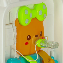 Senzorická manipulačná tabuľa montessori montessori kľučky medvedík XXL svetlo zvuk