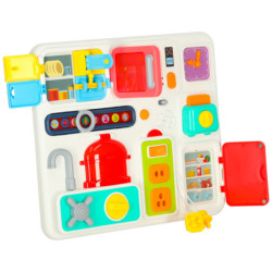 Senzorická manipulačná doska montessori kuchynské hodiny svetlo zvuk