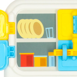 Senzorická manipulačná doska montessori kuchynské hodiny svetlo zvuk