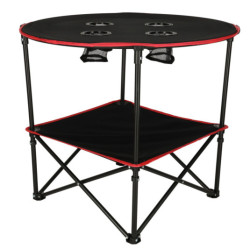 Cestovný skladací stolík + prepravná taška , čierny