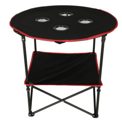Cestovný skladací stolík + prepravná taška , čierny