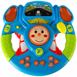 Interaktívny detský simulátor volantu hudba zvuky svetlá projektor