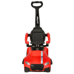 Odrážadlo- auto 3v1 so zvukom, svetlami- červené