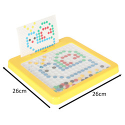Magnetická tabuľa montessori bodky, žltá