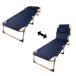 Skladacia turistická poľná posteľ kanada- námornícka modrá