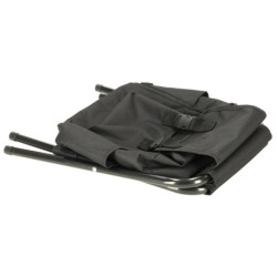 Turistická skladacia stolička s batohom- čierna