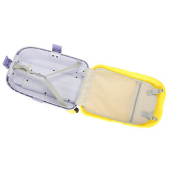 Detský cestovný kufor na kolieskach na príručnú batožinu,  žltý