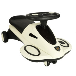 Odrážadlo, svietiace LED kolieska s prehrávaním hudby, béžovo- čierne