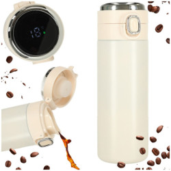 Termohrnček s náustkom LED termoska 420ml béžová