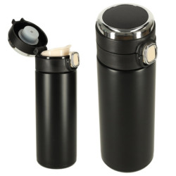 Termohrnček s náustkom LED termoska 420ml čierny