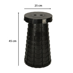 Skladacia stolička pre domáce záhradné kepovanie-  čierna