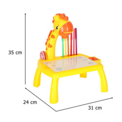 Projektor kresliaci stôl žirafa žltá