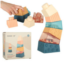 Montessori vzdelávacia pyramídová senzorická veža s loptičkami