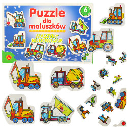 ALEXANDER Puzzle pre batoľatá - stavebné stroje 2+