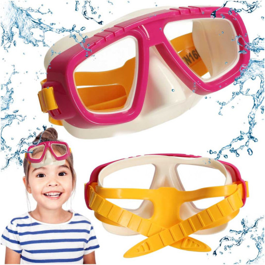 BESTWAY 22011 Potápačská maska plavecké okuliare ružové