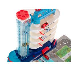 Parkovacia garáž 5 úrovní elektrický výťah + rohož + 8 áut