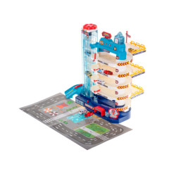 Parkovacia garáž 5 úrovní elektrický výťah + rohož + 8 áut