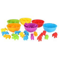 Zvieracie safari vzdelávacie učenie sa počítať montessori 36el.