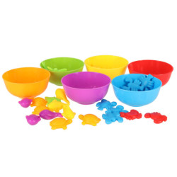 Morské zvieratá vzdelávacie učenie sa počítať montessori 36el.