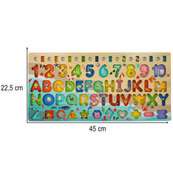 Drevené počítacie koliesko rybárskej abecedy