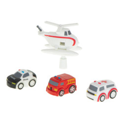 Prekážková dráha interaktívne parkovisko závodné sanitka policajné auto XL