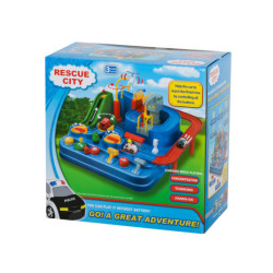 Prekážková dráha interaktívne parkovisko závodné sanitka policajné auto XL