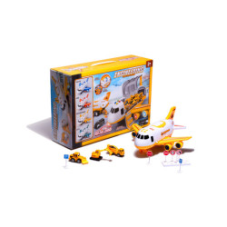 Dopravné lietadlo + 3 stavebné vozidlá