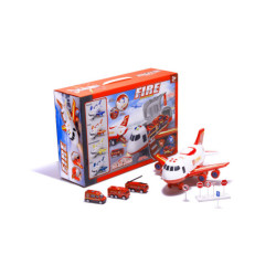 Dopravné lietadlo + 3 hasičské vozidlá