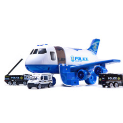 Lietadlo Transporter + 3 policajné autá