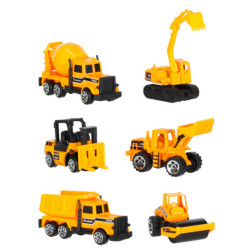 Transporter truck TIR launcher + kovové autá stavebné stroje