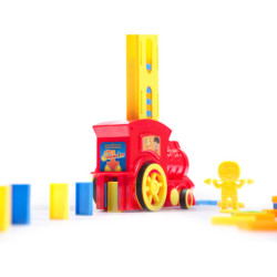 Lokomotíva Vlak Skladačka domino vlak červená