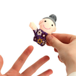 Plyšové maňušky na prsty 6ks