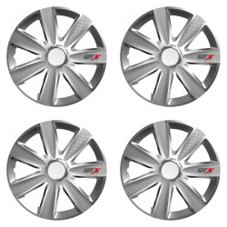 Puklice pre Škoda 16 GTX CARBON silver