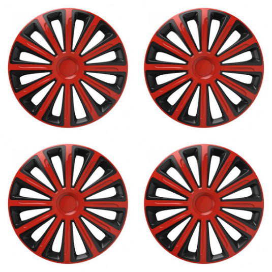 Puklice pre Škoda 15 TREND red and black