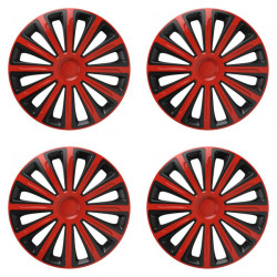 Puklice pre Škoda 15 TREND red and black