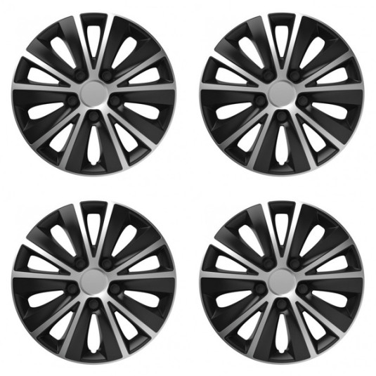 Puklice pre Škoda 14 RAPIDE silver and black